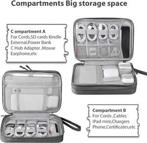Bolsa para Cables con 6 Divisores Desmontables, Bolsa de Gran Capacidad para Cables, Equipo de DJ, Muestra Gratuita - Product Image 3