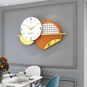 Домашние настенные декоративные часы для гостиной, металлические настенные часы в скандинавском стиле для офиса