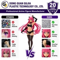 Anime-Mädchen-Figur mit Rosa Haaren aus ABS-Kunststoff, Sammlerstück-Statue im Bikini-Stil, Deko für Schreibtisch, Geschenk ab 14 Jahren