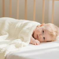 Literie florale à pois personnalisés pour bébé, couvre-haricots tricotés confortables, couettes respirantes pour bébé, couverture en mousseline, fourniture en fibre de soie