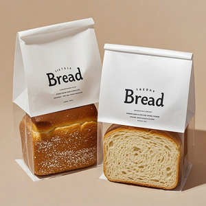 Factory Manufacturer Custom <strong>Logo</strong> <strong>Printed</strong> Bakery Food Grade Packaging Brown Kraft <strong>Paper</strong> Reusable Bread <strong>Bag</strong> <strong>with</strong> Plastic Window - Product Image 4