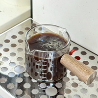 Tasse à café graduée de style américain en borosilicate écologique et carafe à lait en verre sans marquage 100 ml
