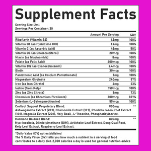 Gotas líquidas endocrinas femeninas más vendidas con riboflavina, suplemento herbario para la menopausia, gotas líquidas para un nivel de cortisol saludable - Product Image 4