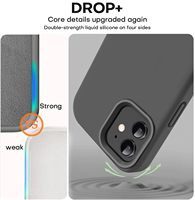VAWI S002 Coque en silicone souple antichoc et antidérapante pour iPhone X 11 12 13 14 15 16 17 Pro Max – Vente chaude