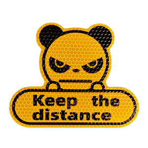 Autocollants magnétiques personnalisés en PVC, imperméables et écologiques, avec logo découpé, pour pare-chocs de voiture – Maintenez la distance - Product Image 3