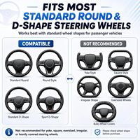 Plateau pliable pour ordinateur portable sur volant de voiture, fourni par l'usine, table multifonction pour volant rond et en forme de D, MOQ 1
