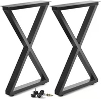 Pieds de table en acier de haute qualité, pieds carrés en métal pour table à manger