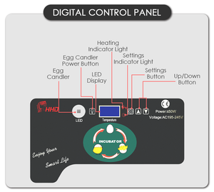 Prix de gros d'usine de <span class=keywords><strong>machine</strong></span> d'éclosion de poussin d'incubateur de capacité automatique de 20 oeufs avec le certificat de la CE - Product Image 6