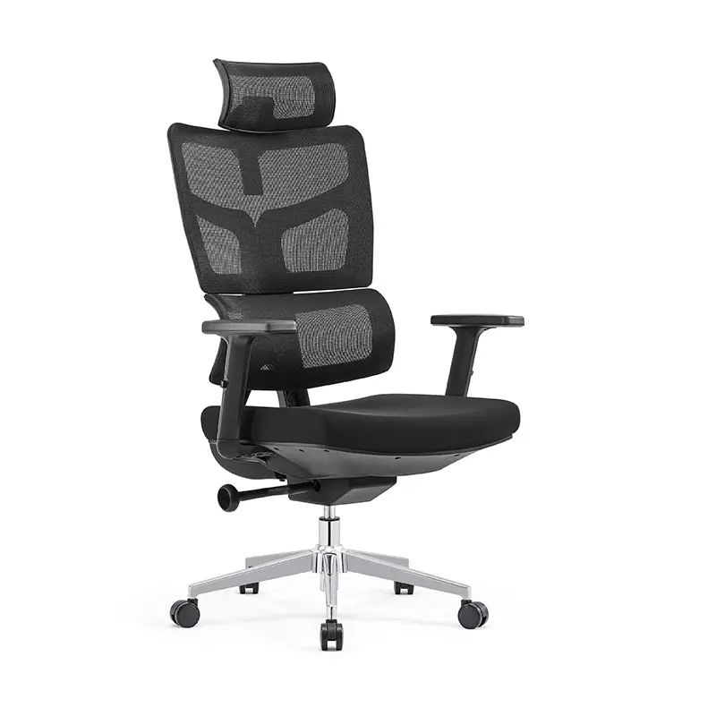 الألومنيوم مريح تصميم الأبيض التنفيذي كرسي مكتب من القماش الشبكي