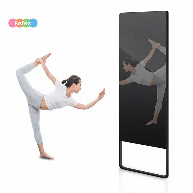 Gym Mirror Magic 32inch/43inch Smart Touch Screen Digital LED Workout Mirror Time Display Indoor Fitness Education Equipment OEM