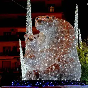 Iluminación Led para vacaciones, oso de Navidad, luces con motivo de calle, escenario al aire libre, modelo arquitectónico, centro comercial 2023