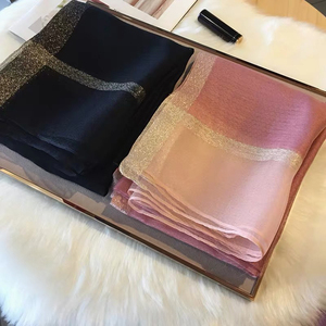 Di lusso delle donne di marca di estate della sciarpa di sciarpe di seta scialli della signora avvolge morbido pashmina femminile Echarpe Designer beach stole bandana - Product Image 1