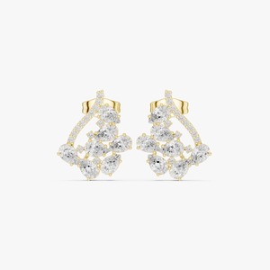 Pendientes de Botón Florales de Alta Calidad para Mujer con Acabado Brillante para Bodas y Compromisos, Suministro Disponible en Todo el Mundo - Product Image 1