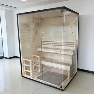 <span class=keywords><strong>Cabine</strong></span> <span class=keywords><strong>de</strong></span> sauna traditionnelle <span class=keywords><strong>en</strong></span> <span class=keywords><strong>bois</strong></span> massif pour 1 à 2 personnes avec poêle électrique, sauna sec intérieur pour la maison, le <span class=keywords><strong>jardin</strong></span> et le spa - Product Image 2