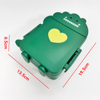 Boîte à lunch rectangulaire pour enfants avec fourchette et cuillère, réutilisable, en plastique durable, anti-fuite, idéale pour les voyages, grande taille pour tout-petits