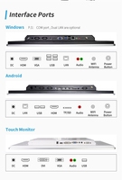 Écran tactile capacitif vertical de 15,6 pouces avec interface série, PC tactile intelligent pour la domotique et l'utilisation professionnelle