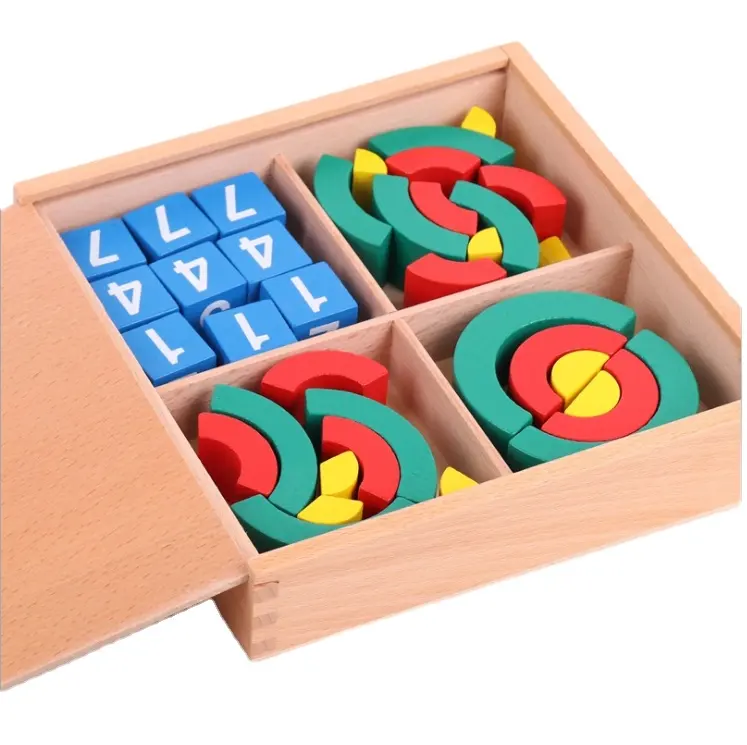 Proper price Wooden Froebel Gabe 5P Teaching Assist Tool Learning Educational Preschool Training Numbers and shapes toys