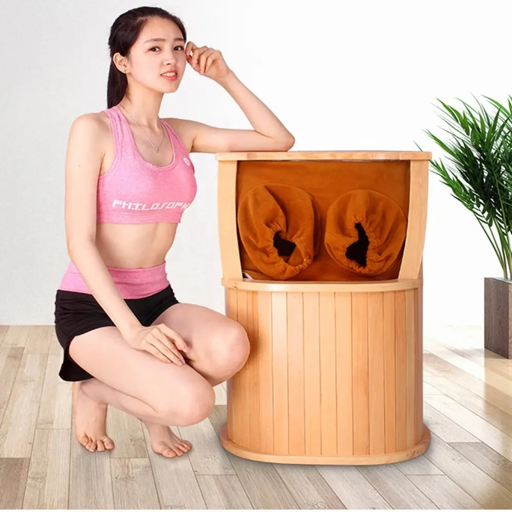 उच्च प्रदर्शन आरामदायक लकड़ी की मालिश सॉना पैर स्नान बैरल दूर अवरक्त