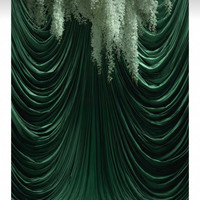 Rideaux de fond vert personnalisables en tissu de soie de lait et polyester, taille sur mesure, style européen, pour décoration de mariage et de fête