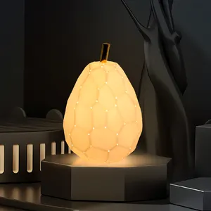 Keramik Birnen lampe Fabrik benutzer definierte hochwertige Schlafzimmer dekorative hand gefertigte Tisch lampen Birne Nacht lampe