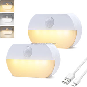 <span class=keywords><strong>2</strong></span>パックコードレス電池式モーションセンサーライトスティックどこでも壁ライトライト階段廊下浴室寝室ワードローブ - Product Image 1