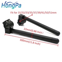 Guidon de moto universel en alliage d'aluminium CNC Clip-Ons Barres de poignée de fourche Clip ons Accessoires de systèmes de carrosserie de moto