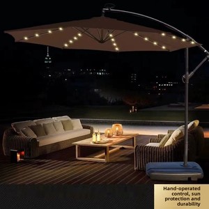 Base de lampe solaire LED d'extérieur pour parasol de cour et balcon, pliable, moderne et minimaliste, pour stand extérieur - Product Image 2