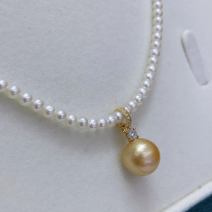 Cierre Multiusos Abierto de Oro Sólido de 18K con Acabado Espejo Brillante, Adornado con Diamantes Transparentes y Brillantes para Incrustaciones de Perlas Personalizadas - Product Image 2