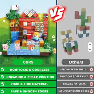 Set de Bloques de Construcción Magnéticos Personalizados, Granja en Cubos, Animales de Granja en 3D, Juguete Educativo STEM de Ensamblaje para Niños, Paisaje DIY - Product Image 3
