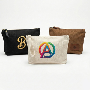 Borsa da Toilette Multifunzionale in Tela con Logo Personalizzato, Elegante Borsa Portacosmetici da Donna con <span class=keywords><strong>Cerniera</strong></span> - Product Image 4