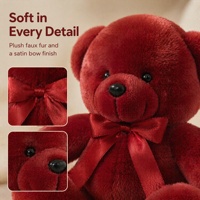 Boneka Beruang Bulu Imitasi Kelinci Baru dengan Pita, Lucu dan Lembut, Hadiah Ulang Tahun Anak, Hadiah Hari Valentine