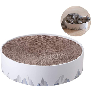 Fabriek Groothandel Interactieve Kat Speelgoed Ronde Kartonnen Krabber Met Gratis Kattenkruid Kat Bomen & <span class=keywords><strong>Scratcher</strong></span>