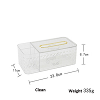 Boîte à mouchoirs multifonctionnelle créative de luxe légère portable imperméable de rangement de bureau table basse télécommande