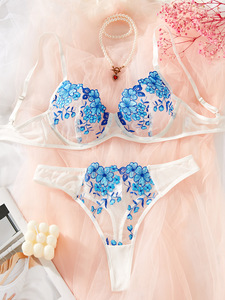 Nouvelle lingerie sexy pour femmes, très vendue, broderie florale, ensemble de lingerie deux pièces, vêtements pour femmes - Product Image 3