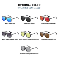 2025 nuevas gafas de sol polarizadas de alta calidad para conducir, gafas de sol fotocromáticas para exteriores con montura grande de Metal para hombres a la moda