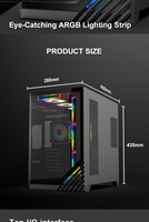 OEM ODM BLACK ATX Computer Case & Towers Case Desktop Computer Gaming Cabinet for Pc Computer Case Gamer Pc
