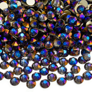 Đá pha lê OLeeya Premium 2088 Cristal bán buôn 16 mặt Xirius AB, đá pha lê mặt phẳng đáy vàng dùng cho phụ kiện may mặc - Product Image 4