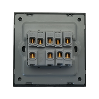 VNX nouvelle conception argent 4G UK 10A 250V interrupteur mural météore argent interrupteur mural électrique pour la maison