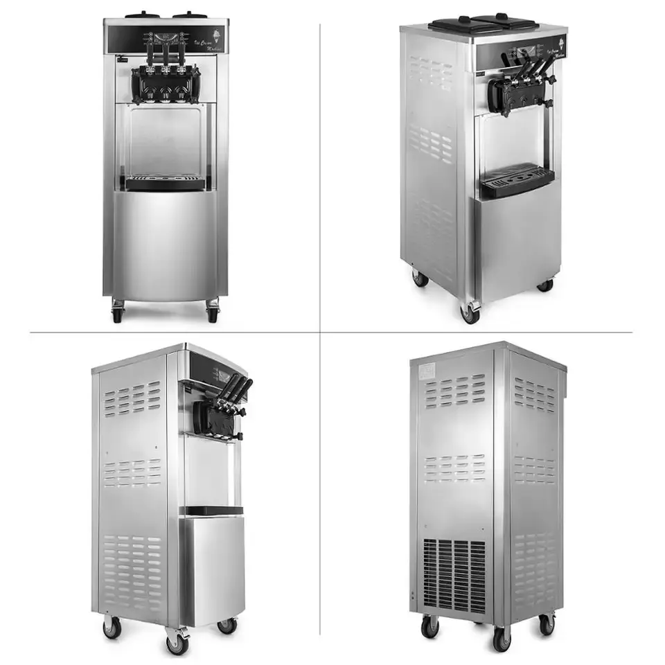 SIHAO ticari dondurma yapma makinesi 2 + 1 tatlar yumuşak hizmet makinesi aperatif Bar Cafe için 2450W dondurulmuş yoğurt makinesi
