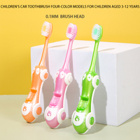 Meilleure vente d'appareils de soins bucco-dentaires poignée en forme de voitures brosse à dents pour enfants voitures brosse à dents à poils souples