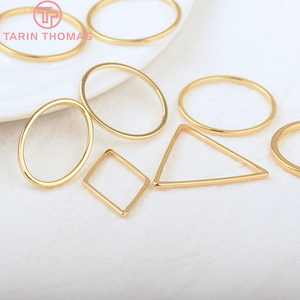 Высококачественные аксессуары и материалы для изготовления ювелирных изделий: позолоченные 24-каратным золотом вольфрамовые кольца-коннекторы в форме звезды, круглые, закрытые - Product Image 1