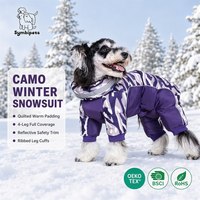 Rüzgar Geçirmez Köpek Şişme Montu Çıkarılabilir Kasık Bölümü Yansıtıcı Şeritli Kapüşonlu Tam Vücut Köpek Kışlık Giysisi Toplu Sipariş