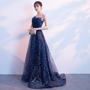 Robe de mariée élégante pour femme, longue, style féerique, étoilée, pour cérémonie de mariage - Product Image 4
