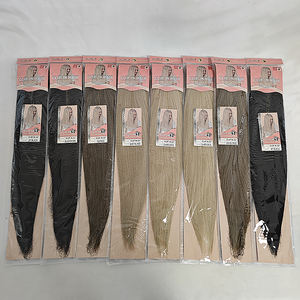 Julianna Paquet 22 "Cendré Blond Brun Soyeux Cheveux Raides 1 Pièces Synthétique Clip dans les Extensions de Cheveux Clip-in avec 4 Clips - Product Image 1