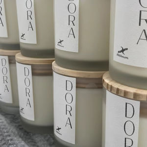 עיצוב aikun יוקרה שעווה סויה מט משקפיים לבנים הנרות הכי המוכר ציור עץ בוטיק עץ מגוון רחב של נרות - Product Image 3