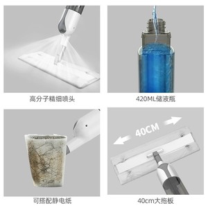 Mopa Plana Absorbente de Doble Uso (Seco y Húmedo) con Pulverizador, Electrostática, Desechable, para Limpieza sin Esfuerzo en el Hogar, Ideal para Dropshipping en Shopify - Product Image 4