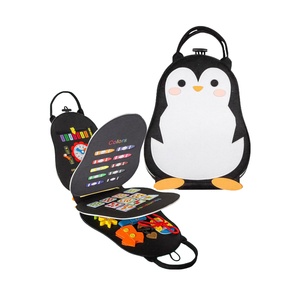 Novedades, Tablero de Actividades Sensoriales de Fieltro con Formas de León, <span class=keywords><strong>Elefante</strong></span>, Pingüino y Dinosaurio, Libros Silenciosos con Certificación CE y CPC para Niños de 1, 2 y 3 Años - Product Image 3