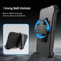 Étui de téléphone hybride antichoc Grade Armor avec clip de ceinture détachable compatible avec iPhone 12 13 14 15 16 16e Pro Max