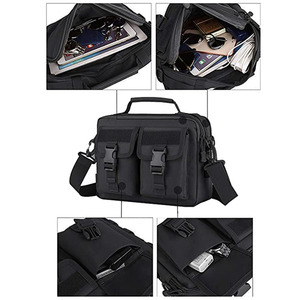 Bolsas de mensajero tácticas de alta calidad, maletín impermeable, bolso de hombro multifunción antirrobo con Usb - Product Image 3