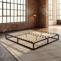 Cadre de lit mural rétractable moderne en acier inoxydable compact pour lits Queen et King Size, gain de place, multi-usages pour les espaces de vie